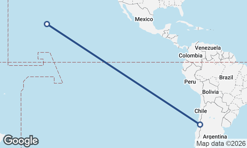 Honolulu to Santiago