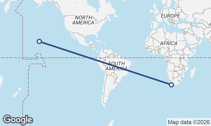 Honolulu to Cape Town