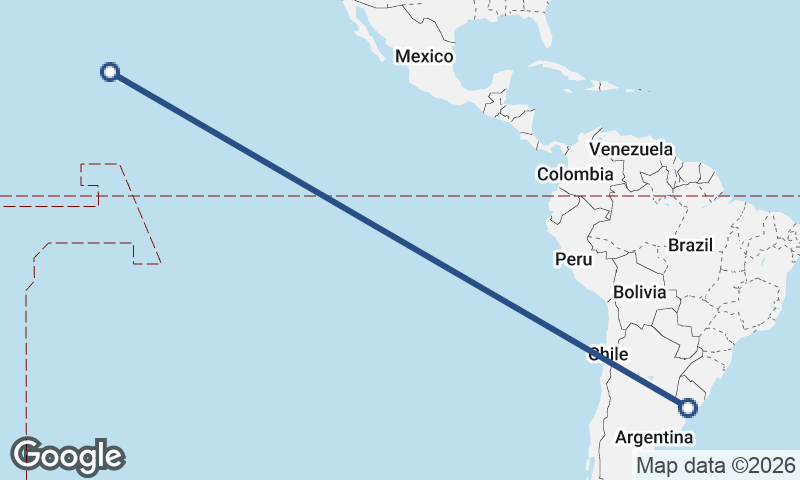 Honolulu to Montevideo