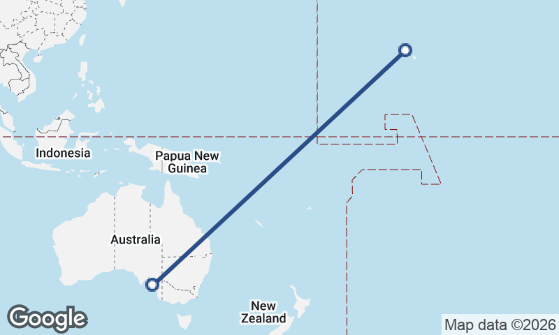 Honolulu to Adelaide