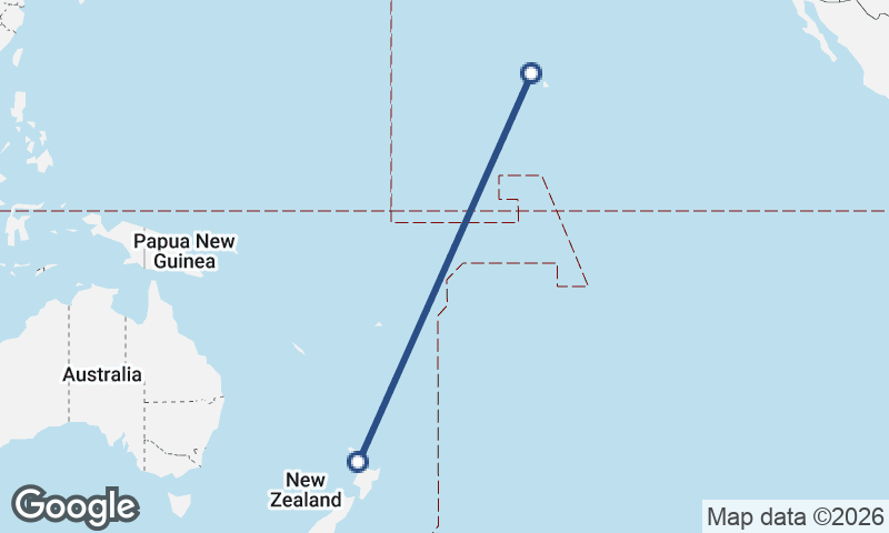 Honolulu to Auckland