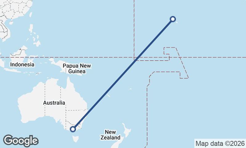 Honolulu to Melbourne