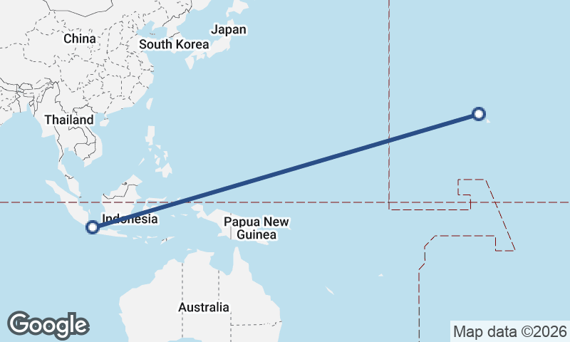 Honolulu to Jakarta