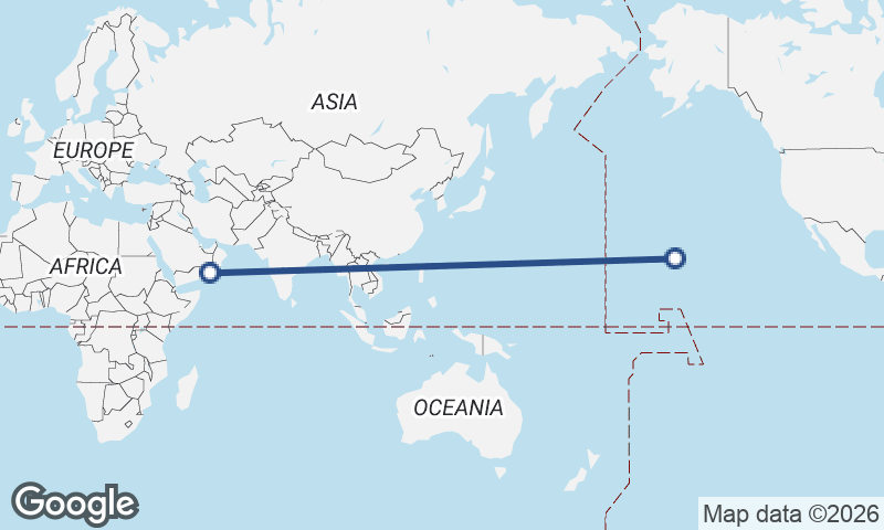 Honolulu to Şalālah