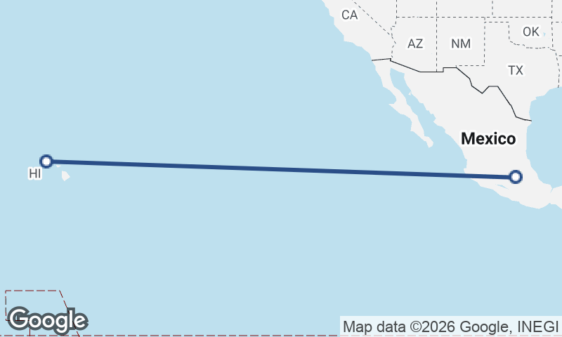 Honolulu to Mexico City