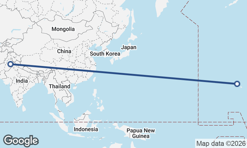 Honolulu to Faisalabad