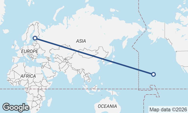 Honolulu to Helsinki