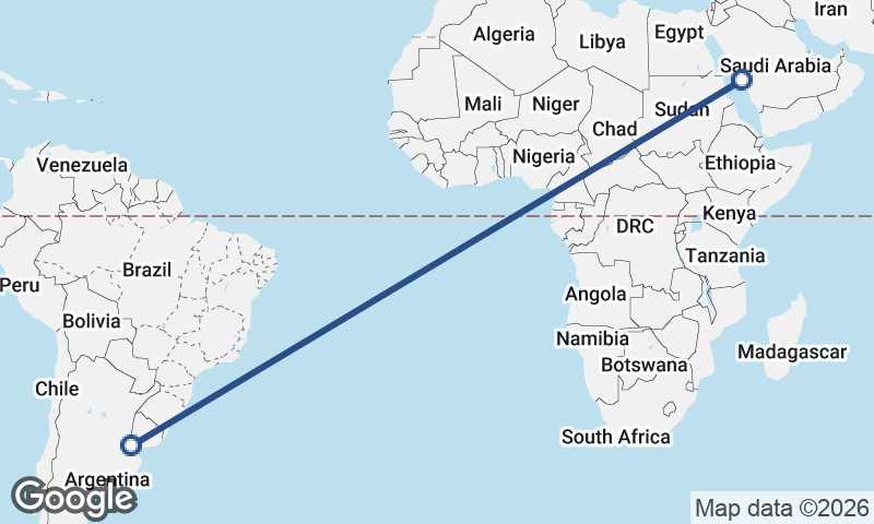 Mecca to Buenos Aires