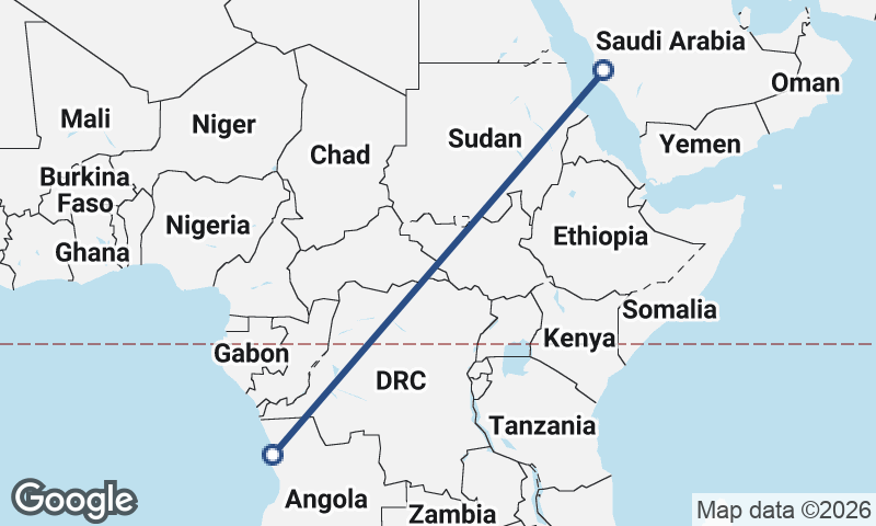 Mecca to Luanda