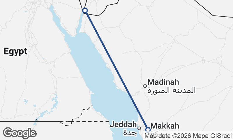 Mecca to Al ‘Aqabah