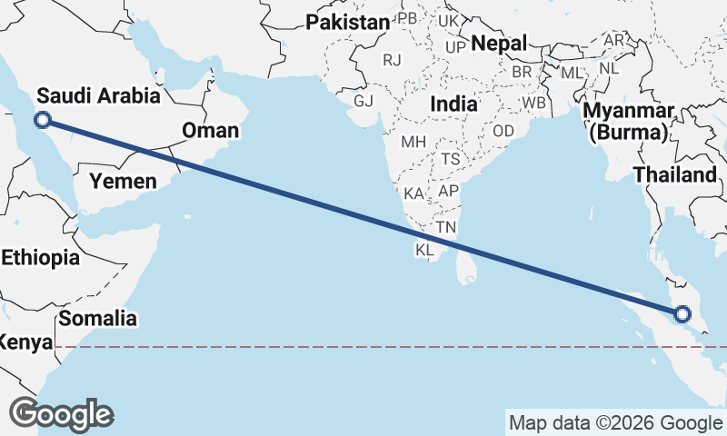 Mecca to Kuala Lumpur