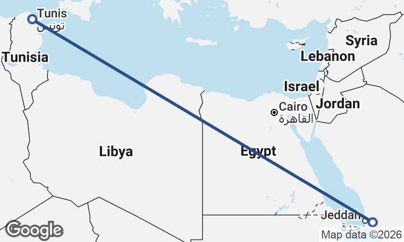 Mecca to Tunis