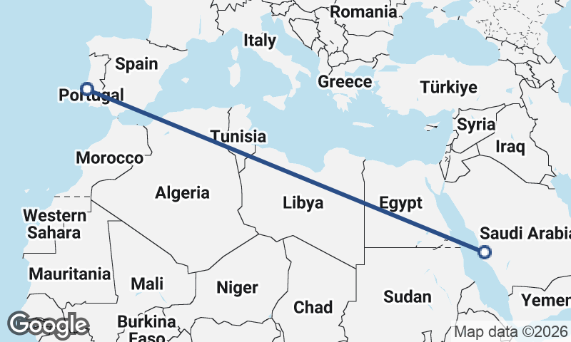Mecca to Lisbon