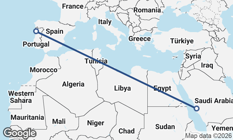 Mecca to Porto