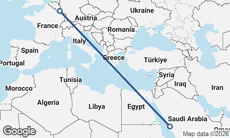 Mecca to Luxembourg City