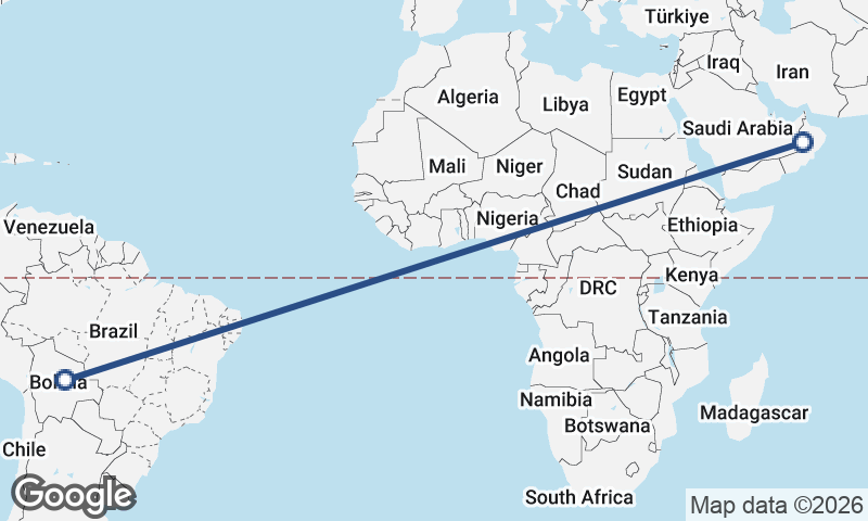 Oman to Bolivia