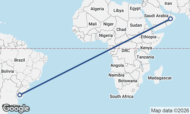 Oman to Uruguay