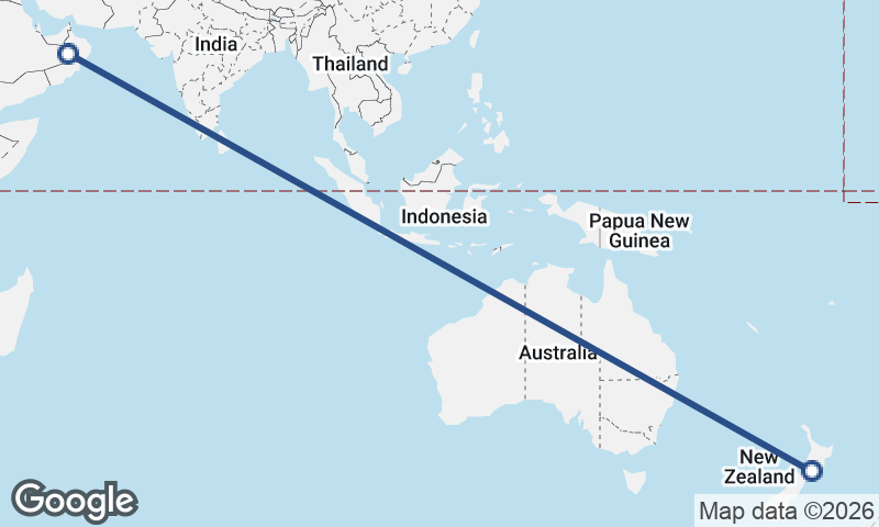 Oman to New Zealand