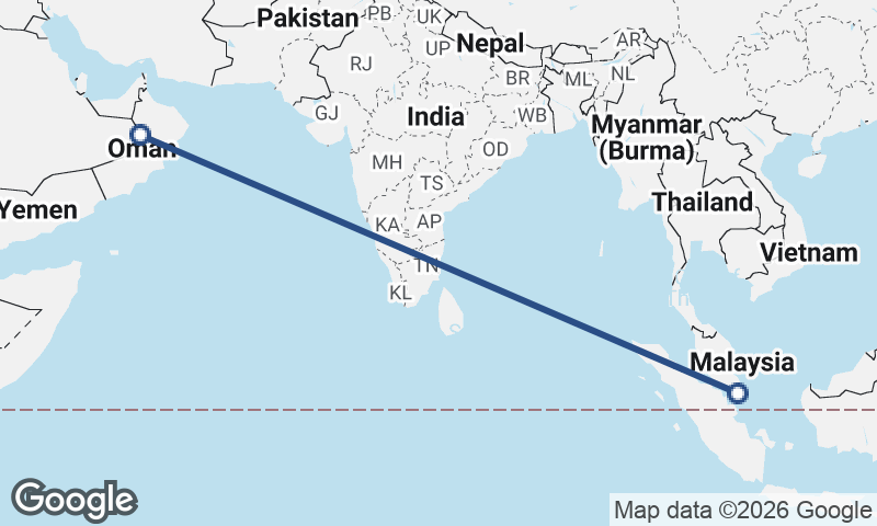 Oman to Singapore