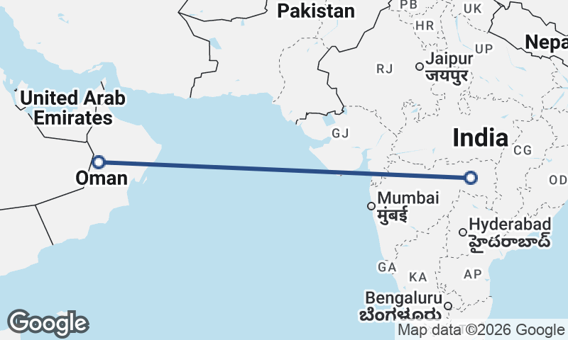Oman to India