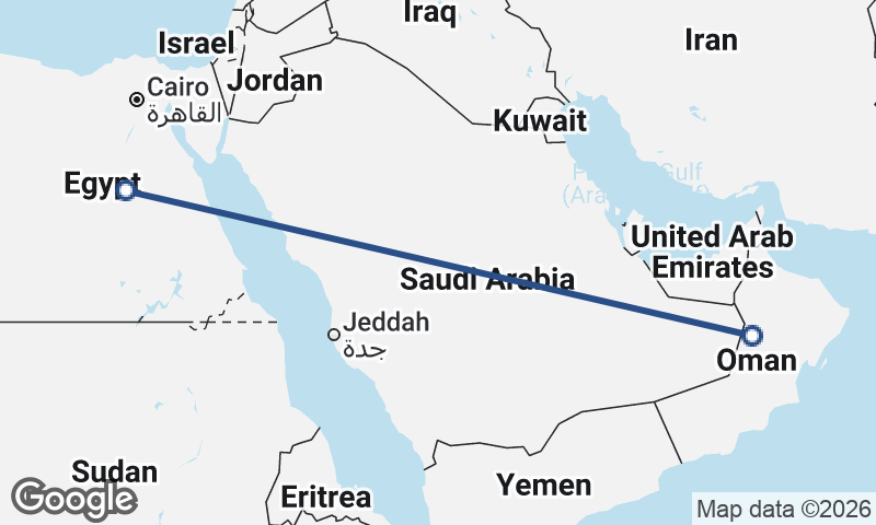 Oman to Egypt