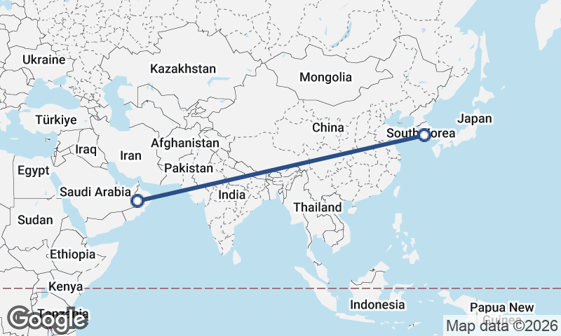 Oman to South Korea