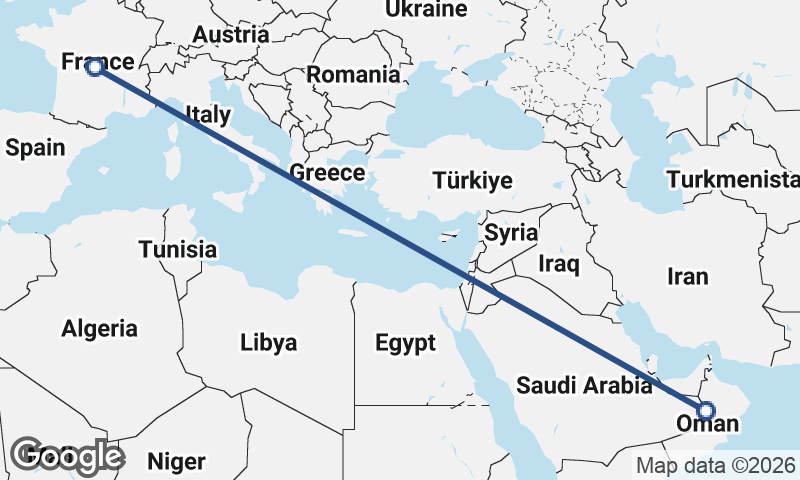 Oman to France