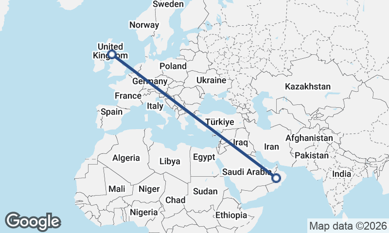 Oman to United Kingdom