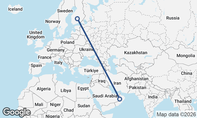 Oman to Finland