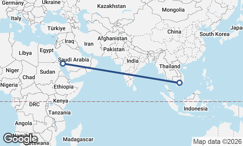 Jeddah to Ho Chi Minh City