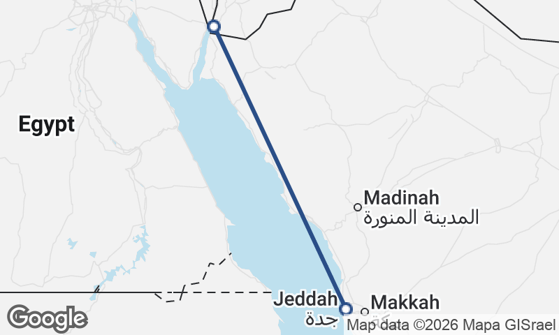 Jeddah to Al ‘Aqabah