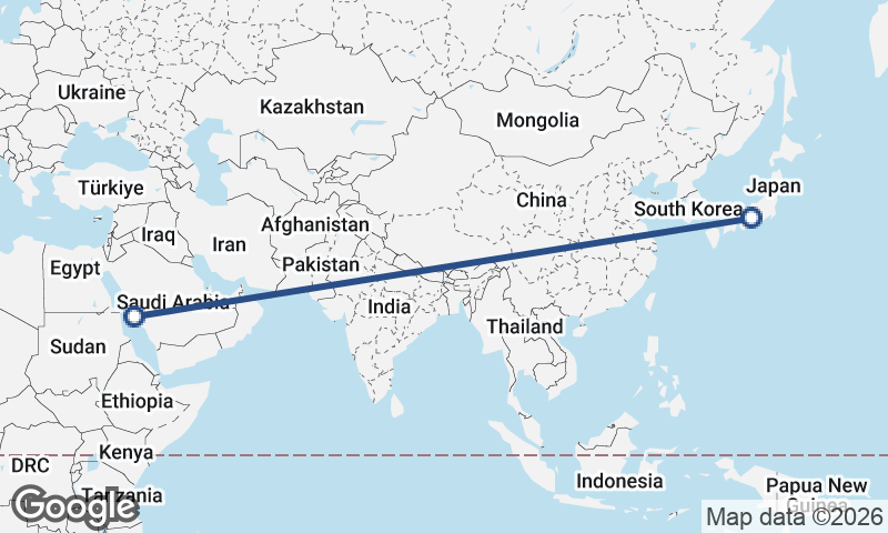 Jeddah to Nagoya