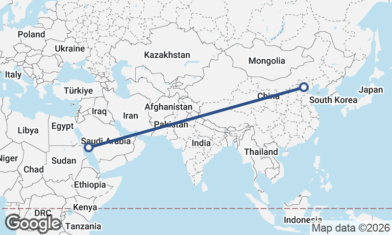 Jeddah to Beijing