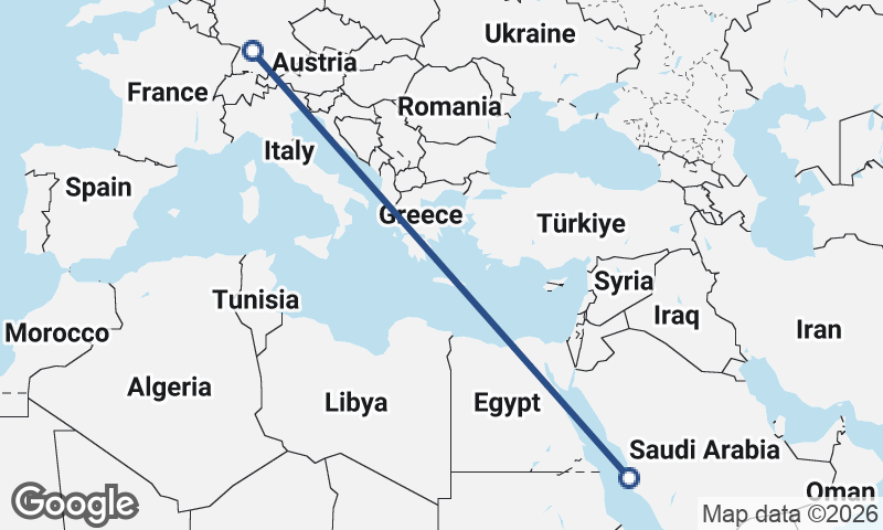 Jeddah to Stuttgart
