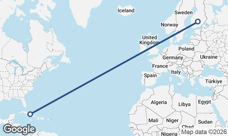 Cuba to Finland