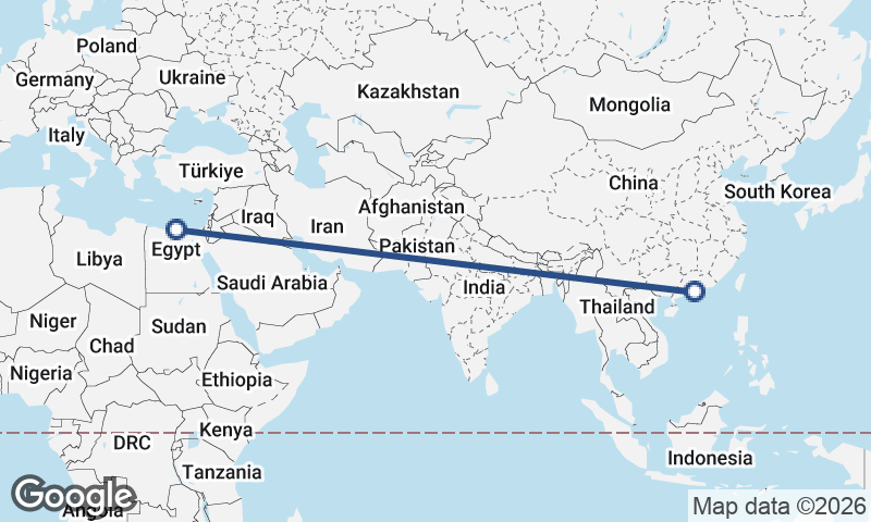 Macau to Alexandria