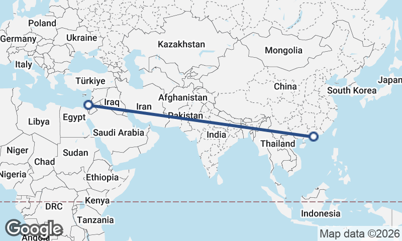 Macau to Tel Aviv-Yafo