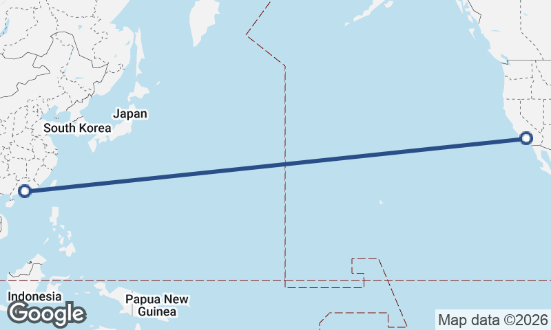 Macau to Los Angeles