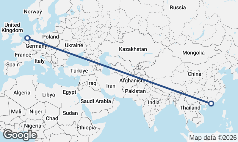 Macau to Amsterdam