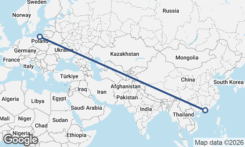 Macau to Gdańsk
