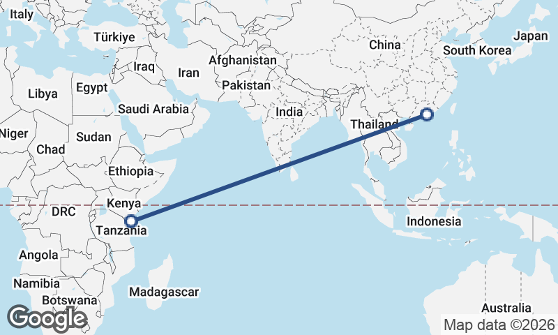 Hong Kong to Mombasa