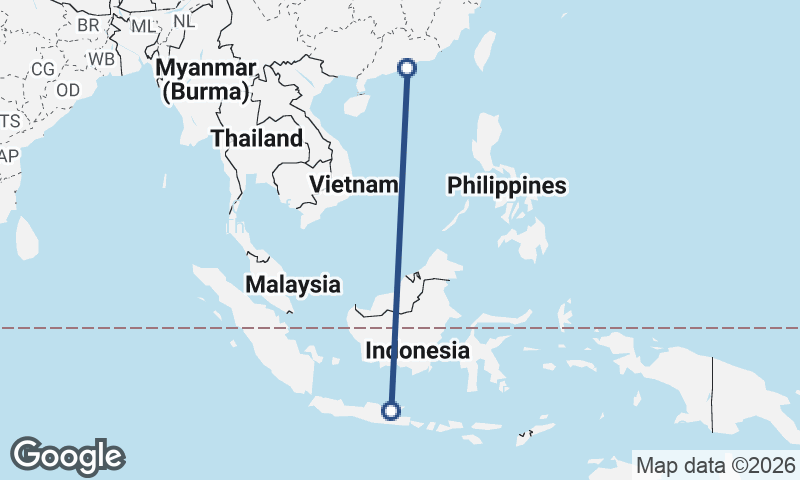 Hong Kong to Surabaya