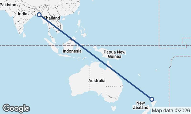 Chittagong to Auckland