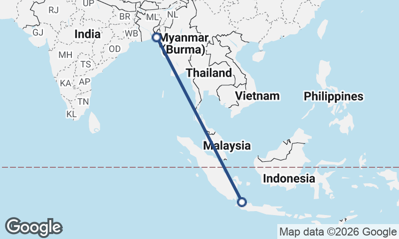 Chittagong to Jakarta