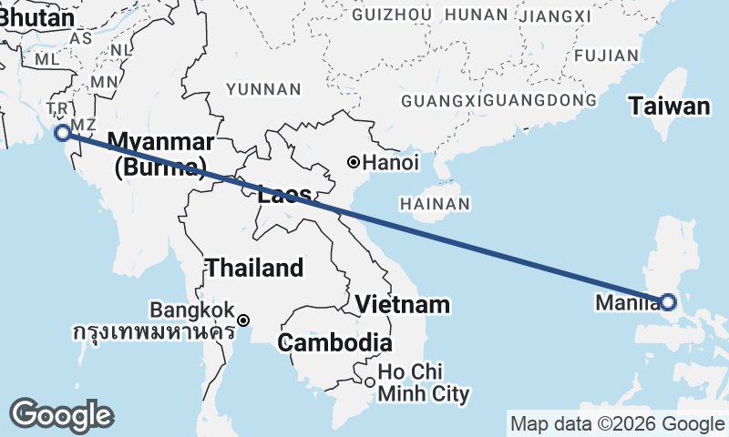 Chittagong to Manila