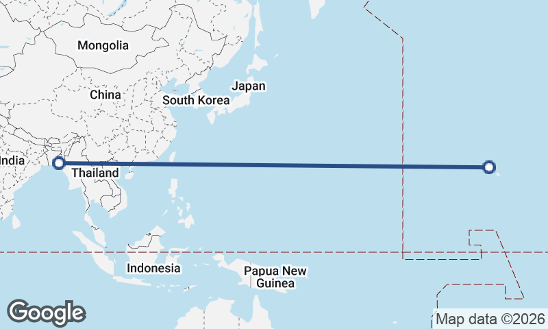 Chittagong to Honolulu