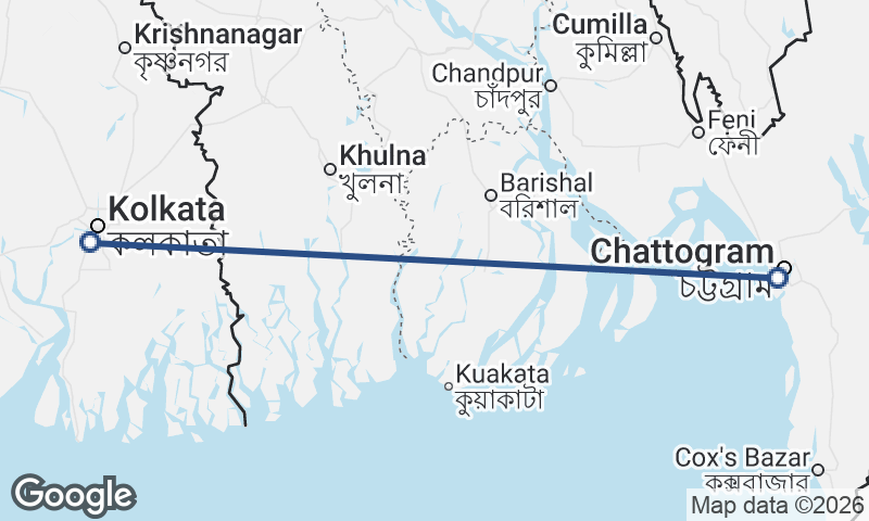 Chittagong to Kolkata