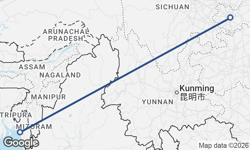 Chittagong to Chongqing
