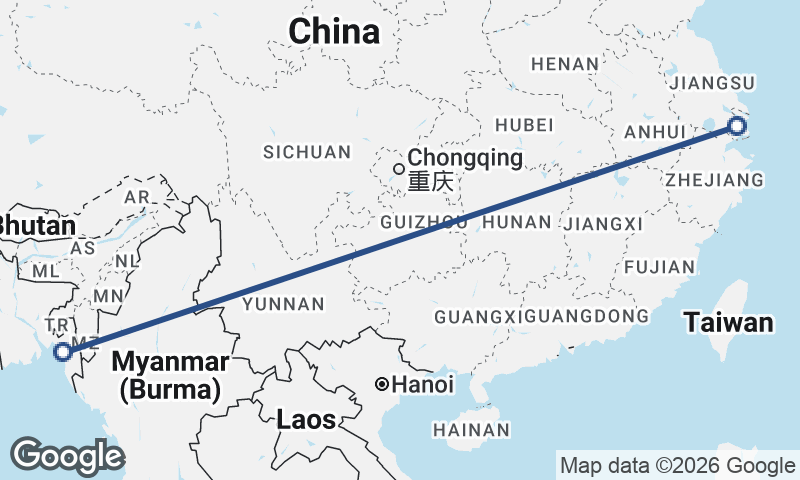 Chittagong to Shanghai