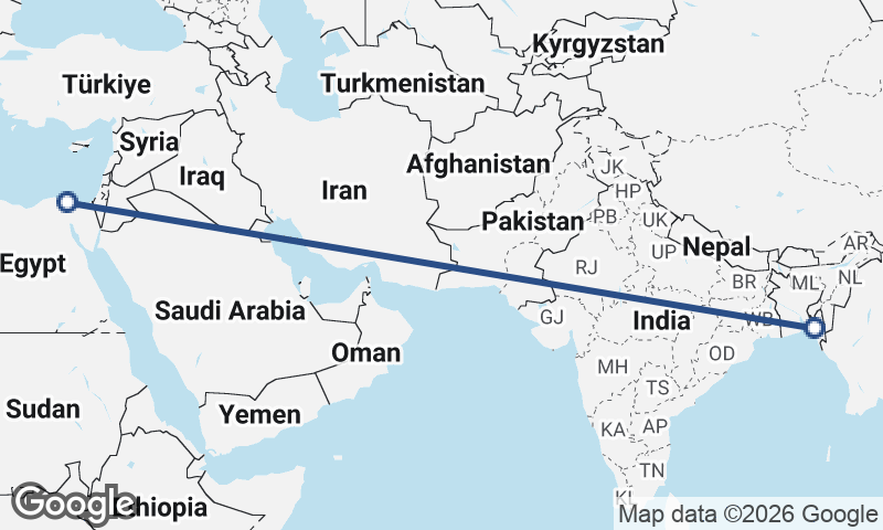 Chittagong to Port Said